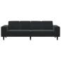 Preview: Sofa Set Schwarz Samt