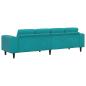 Preview: Sofa Set Türkis Samt