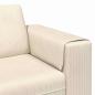 Preview: Stoffsofa mit Kissen Creme 208 cm Cordstoff