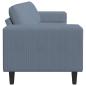 Preview: Stoffsofa mit Kissen Blau 208 cm Cordstoff