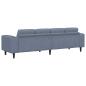 Preview: Stoffsofa mit Kissen Blau 208 cm Cordstoff