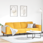 Preview: Stoffsofa mit Kissen Helles Gelb Cordstoff