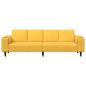 Preview: Stoffsofa mit Kissen Helles Gelb Cordstoff