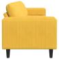 Preview: Stoffsofa mit Kissen Helles Gelb Cordstoff