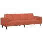 Preview: Stoffsofa mit Kissen Rot-Orange Cordstoff