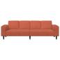 Preview: Stoffsofa mit Kissen Rot-Orange Cordstoff