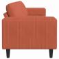 Preview: Stoffsofa mit Kissen Rot-Orange Cordstoff