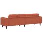 Preview: Stoffsofa mit Kissen Rot-Orange Cordstoff