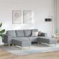 Preview: ARDEBO.de - Sofa Set 3 pcs Hellgrau Stoff