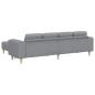 Preview: Sofa Set 3 pcs Hellgrau Stoff