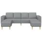 Preview: Sofa Set 3 pcs Hellgrau Stoff