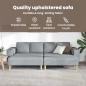 Preview: Sofa Set 3 pcs Hellgrau Stoff