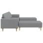 Preview: Sofa Set 3 pcs Hellgrau Stoff