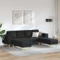 Preview: ARDEBO.de - Sofa Set 3 pcs Schwarz Stoff