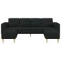 Preview: Sofa Set 3 pcs Schwarz Stoff