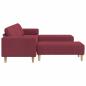 Preview: Sofa Set 3 pcs Weinrot Stoff