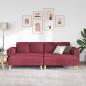 Preview: Sofa Set 3 pcs Weinrot Stoff