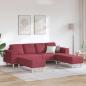 Preview: Sofa Set 3 pcs Weinrot Stoff