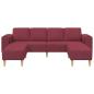 Preview: Sofa Set 3 pcs Weinrot Stoff