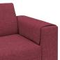 Preview: Sofa Set 3 pcs Weinrot Stoff