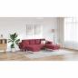 Preview: Sofa Set 3 pcs Weinrot Stoff