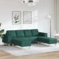 Preview: ARDEBO.de - Sofa Set 3 pcs Dunkelgrün Stoff