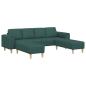 Preview: Sofa Set 3 pcs Dunkelgrün Stoff