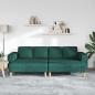 Preview: Sofa Set 3 pcs Dunkelgrün Stoff