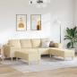 Preview: ARDEBO.de - Sofa Set 3 pcs Creme Stoff