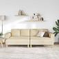 Preview: Sofa Set 3 pcs Creme Stoff