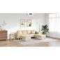 Preview: Sofa Set 3 pcs Creme Stoff
