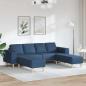 Preview: ARDEBO.de - Sofa Set 3 pcs Blau Stoff
