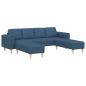 Preview: Sofa Set 3 pcs Blau Stoff