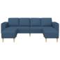 Preview: Sofa Set 3 pcs Blau Stoff
