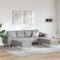 Preview: ARDEBO.de - Sofa Set 3 pcs Wolken-Grau Stoff