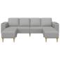 Preview: Sofa Set 3 pcs Wolken-Grau Stoff