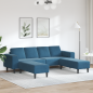 Preview: Sofa Set 3 pcs Blau Samt