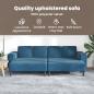 Preview: Sofa Set 3 pcs Blau Samt