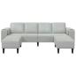 Preview: Sofa Set 3 pcs Hellgrau Samt