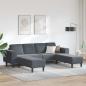 Preview: ARDEBO.de - Sofa Set 3 pcs Dunkelgrau Samt