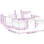Preview: Sofa Set 3 pcs Dunkelgrün Samt