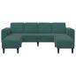 Preview: Sofa Set 3 pcs Dunkelgrün Samt