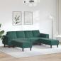 Preview: Sofa Set 3 pcs Dunkelgrün Samt