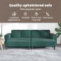 Preview: Sofa Set 3 pcs Dunkelgrün Samt