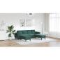 Preview: Sofa Set 3 pcs Dunkelgrün Samt