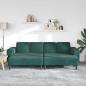Preview: Sofa Set 3 pcs Dunkelgrün Samt