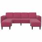 Preview: Sofa Set 3 pcs Weinrot Samt
