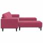 Preview: Sofa Set 3 pcs Weinrot Samt