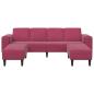 Preview: Sofa Set 3 pcs Weinrot Samt