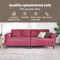 Preview: Sofa Set 3 pcs Weinrot Samt